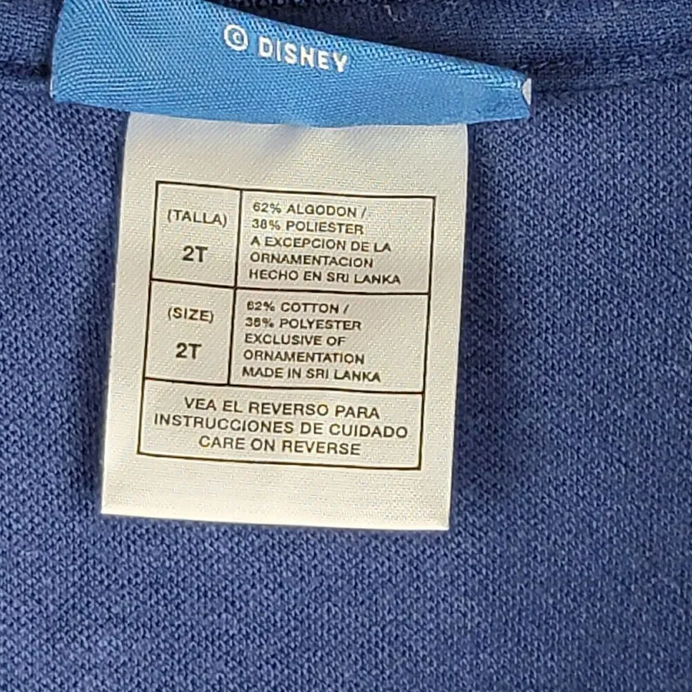 Vintage Disney Toddler Jacket 2T Mickey Mouse Track Style Embroidered Blue